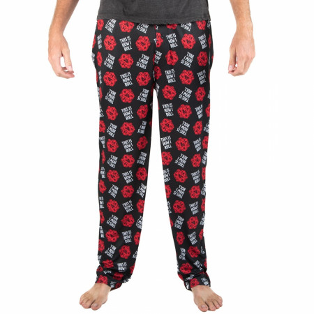 Dungeons & Dragons How I Roll All Over Print Sleep Pants